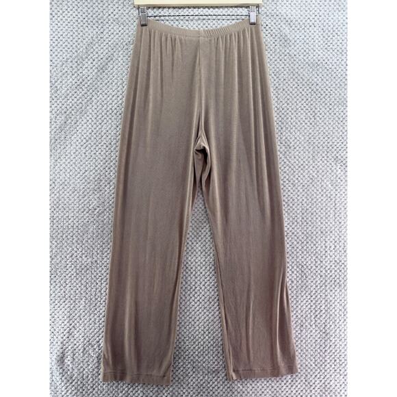 Chicos Travelers Pants 1R 8-M Brown Pull on Elastic Waist Straight Leg High Rise - Picture 5 of 14